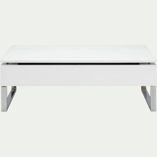 NOVY - Table basse avec tablette relevable - blanc