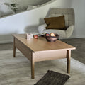 AGOSTA - Table basse en bois avec plateau relevable - naturel