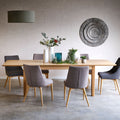 AGOSTA - Table de repas extensible en bois - bois clair (8 à 12 places)