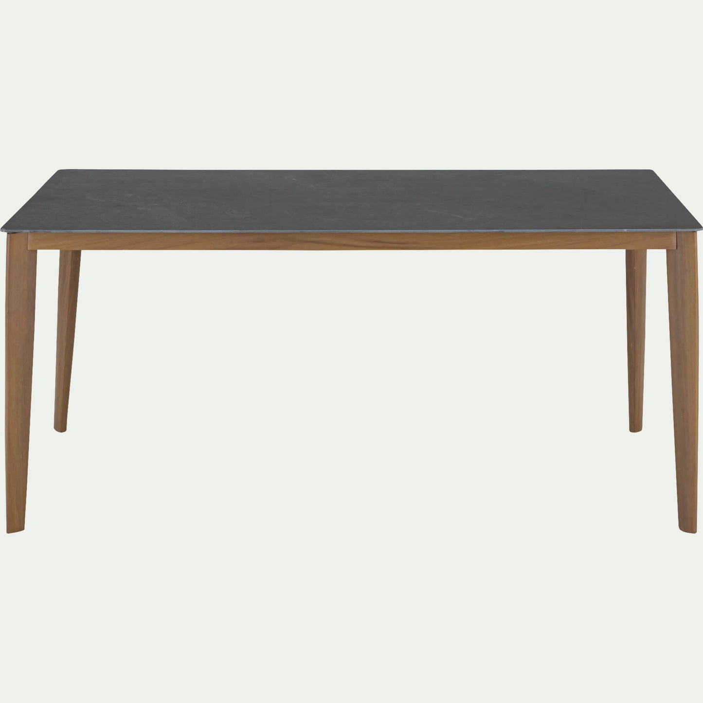 ROURE - Table de repas rectangulaire en pierre et acier - gris anthracite (10 places)