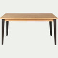 LANGY - Table de repas rectangulaire en chêne et acier - bois clair (10 places)
