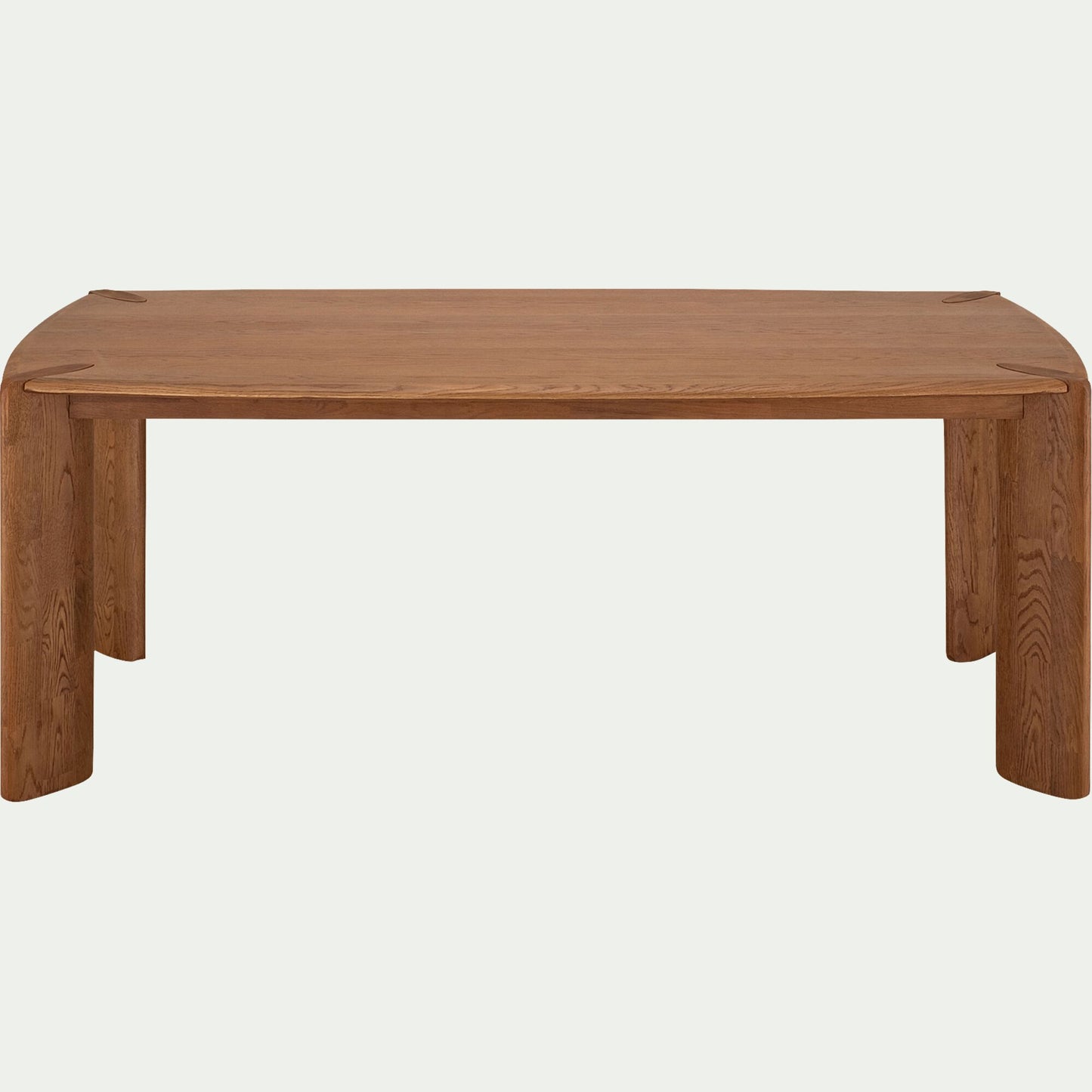 BASTIDES - Table de repas rectangulaire en chêne massif - bois clair (8 places)