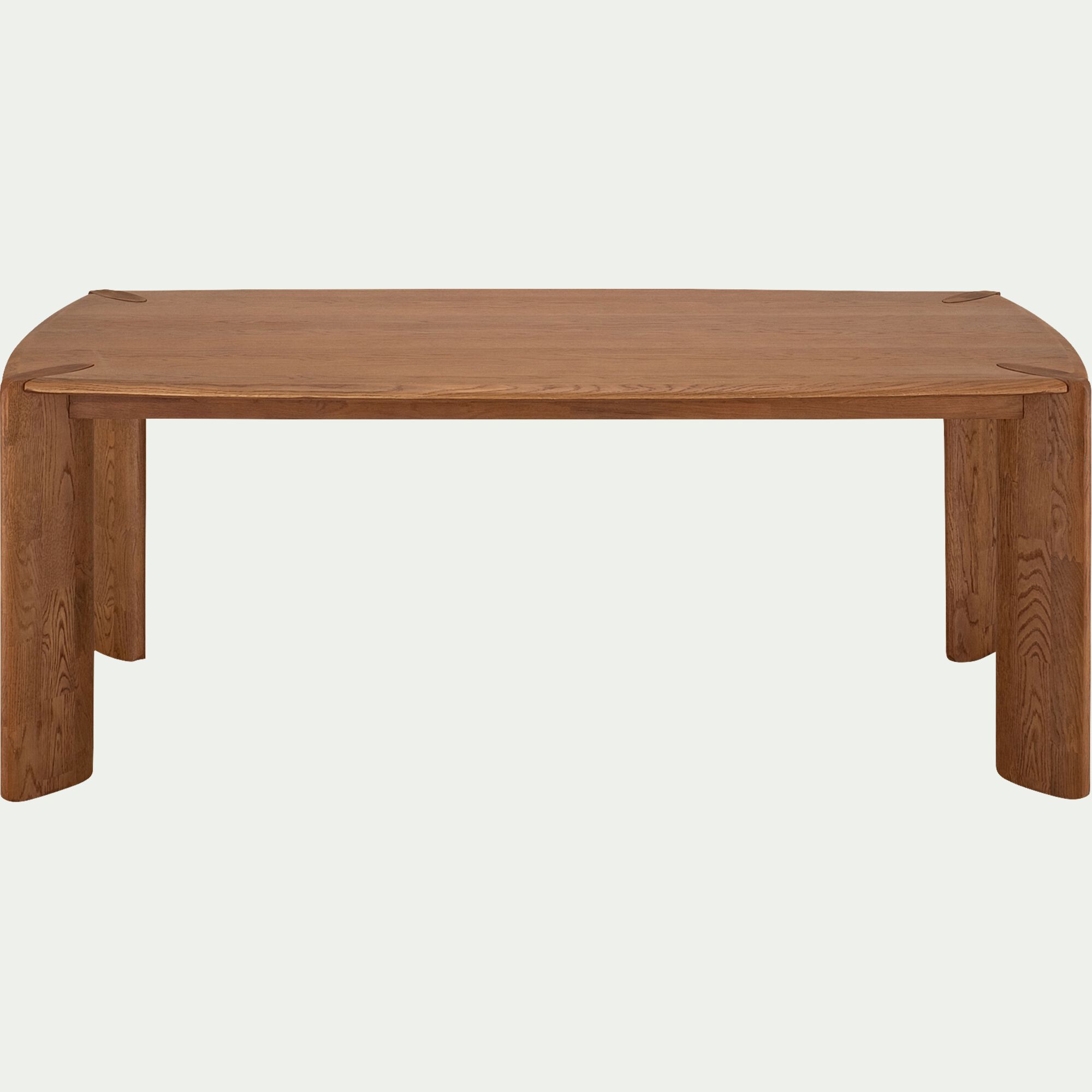 BASTIDES - Table de repas rectangulaire en chêne massif - bois clair (8 places)