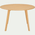 GIUFA - Table ronde en bambou massif - bois clair (6 places)
