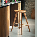 KOA - Tabouret haut en chêne massif H66cm - bois clair