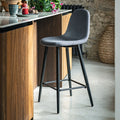 LOANA - Chaise de bar - gris ardoise H66cm