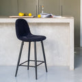 LOANA - Chaise de bar - noir H66cm