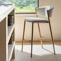CASSANDRE - Tabouret haut de repas en tissu H66cm - beige