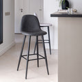 LOANA - Chaise de bar - noir H75cm