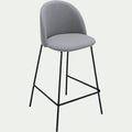 FIONA - Chaise de bar en tissu H75cm - beige
