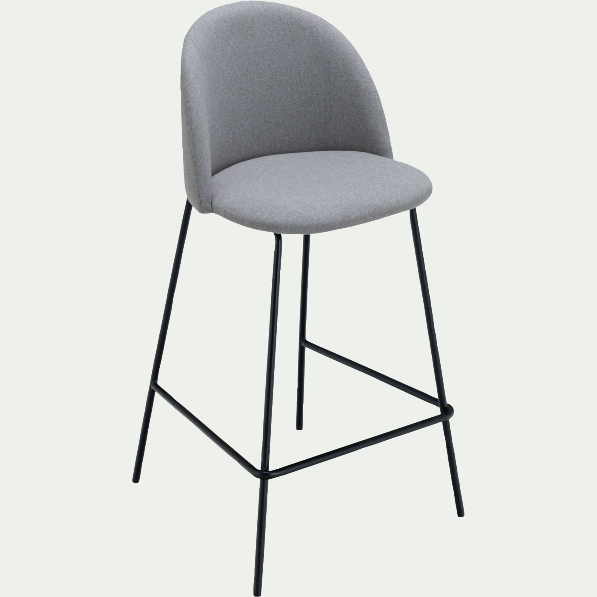 FIONA - Chaise de bar en tissu H75cm - beige