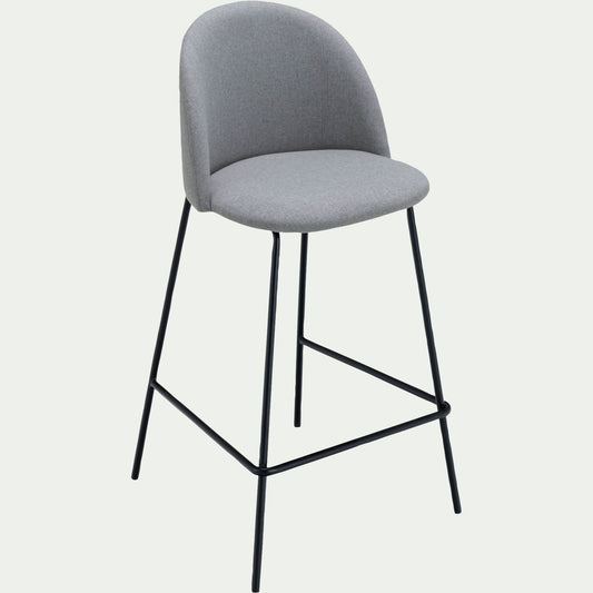 FIONA - Chaise de bar en tissu H75cm - beige