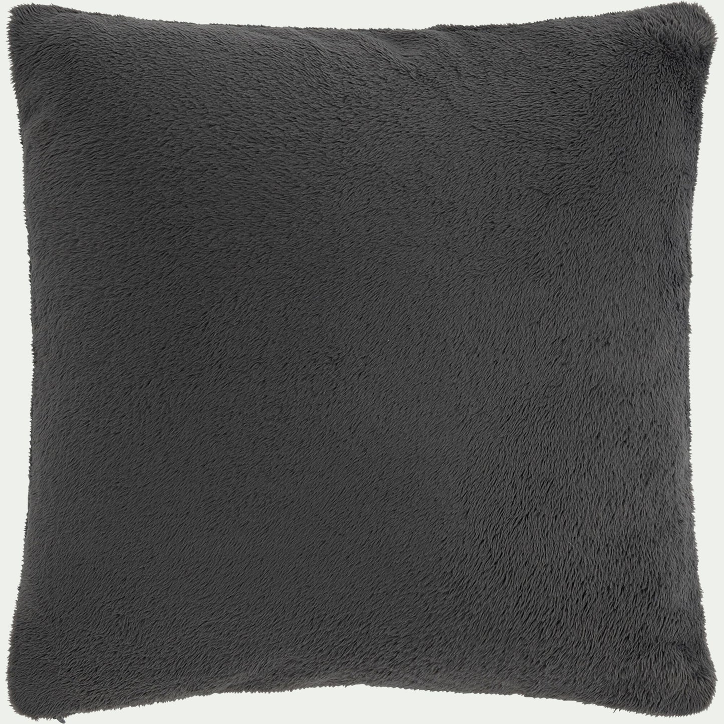 ROBIN - Housse de coussin effet polaire 40x40cm - gris ardoise