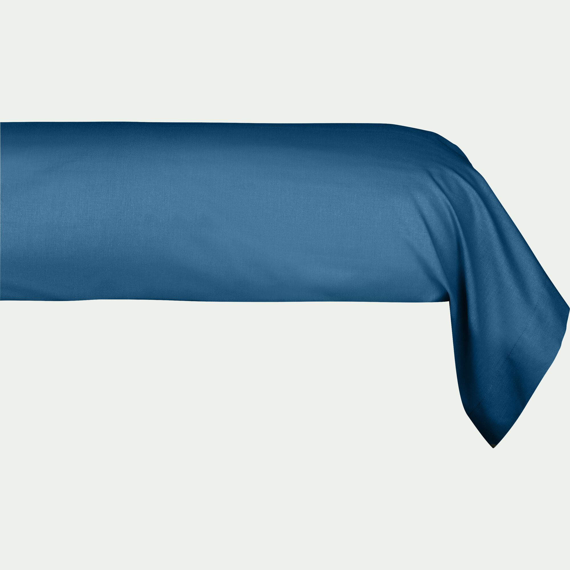 CALANQUES - Taie de traversin en coton - bleu figuerolles 43x190cm