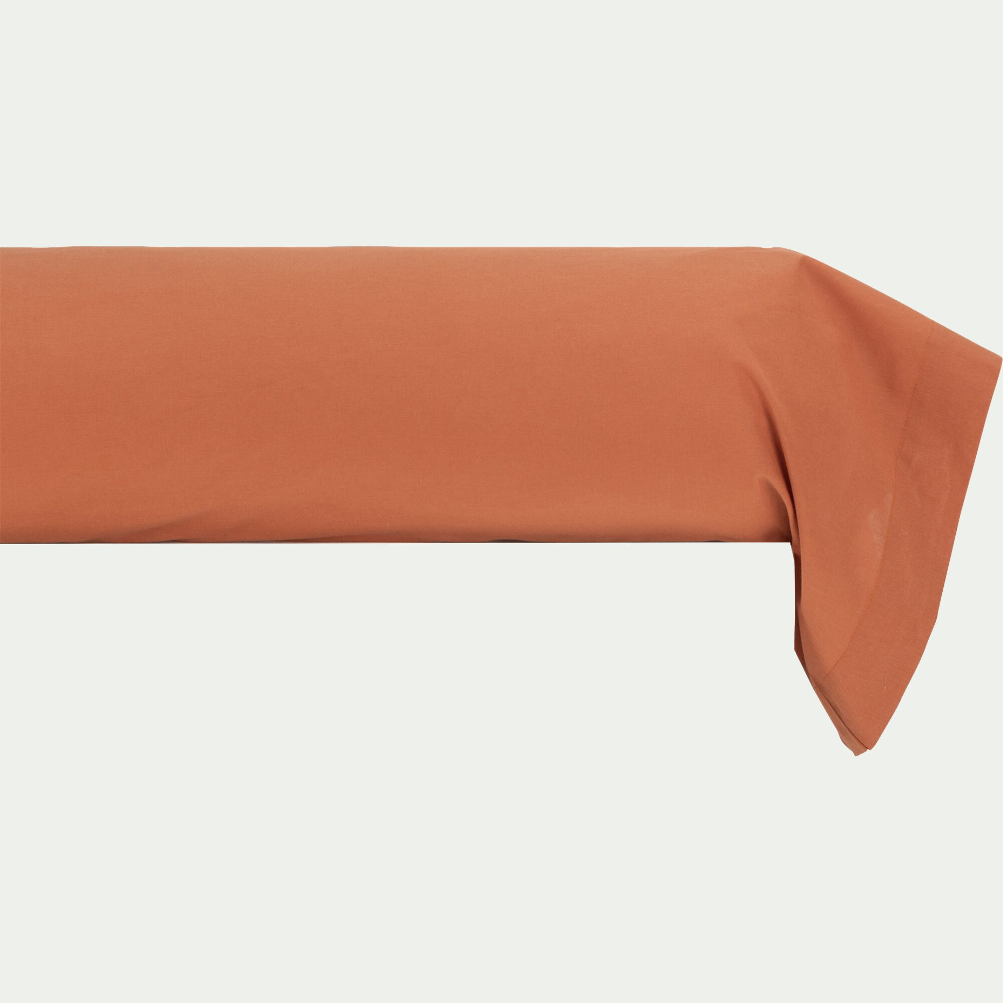CALANQUES - Taie de traversin en coton - brun rustrel 43x190cm