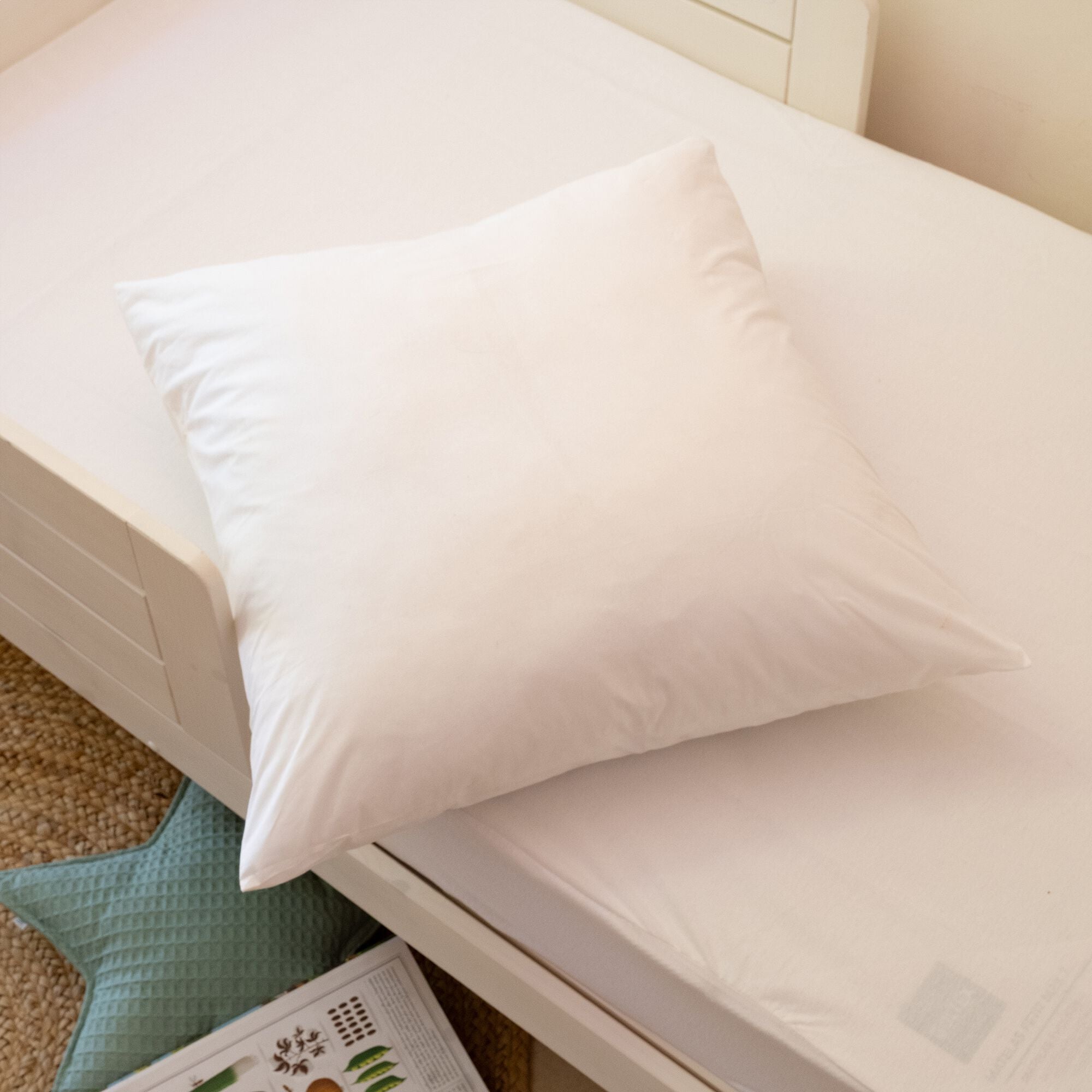 CALANQUES - Taie d'oreiller enfant en coton 65x65cm - blanc