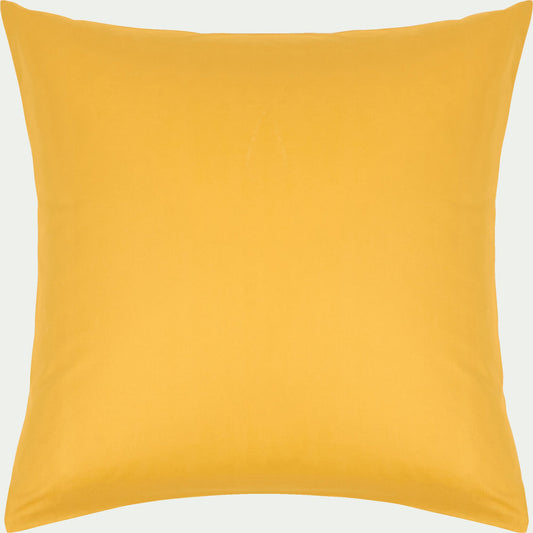 CALANQUES - Taie d'oreiller enfant en coton 65x65cm - jaune genet