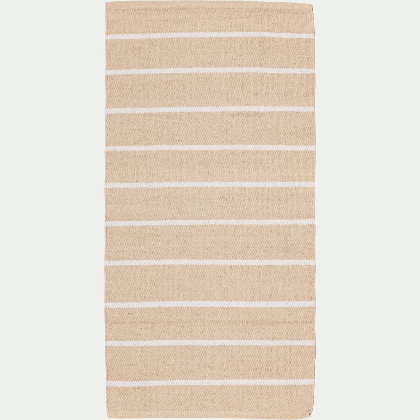 BAYA - Tapis en coton à rayure 60x120cm - beige
