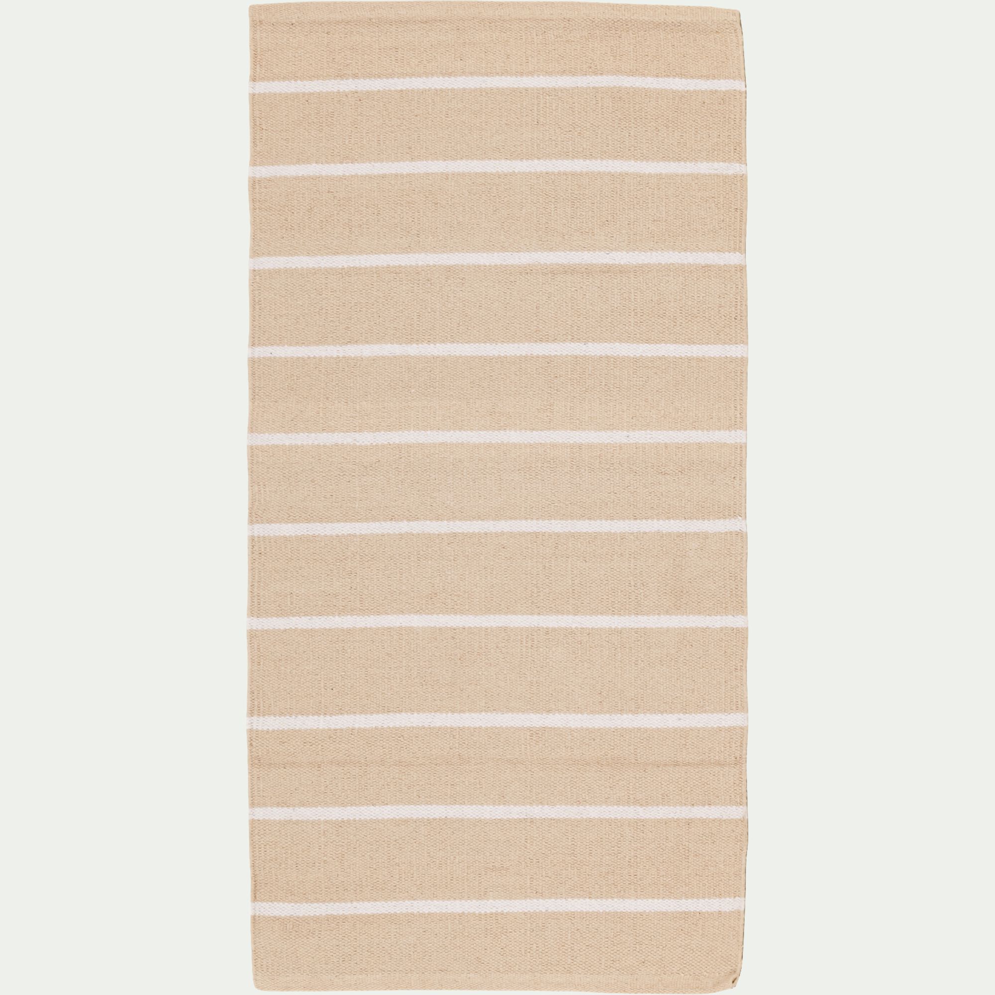 BAYA - Tapis en coton à rayure 60x120cm - beige