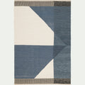 BIRMA - Tapis à motifs en coton - bleu 160x230cm