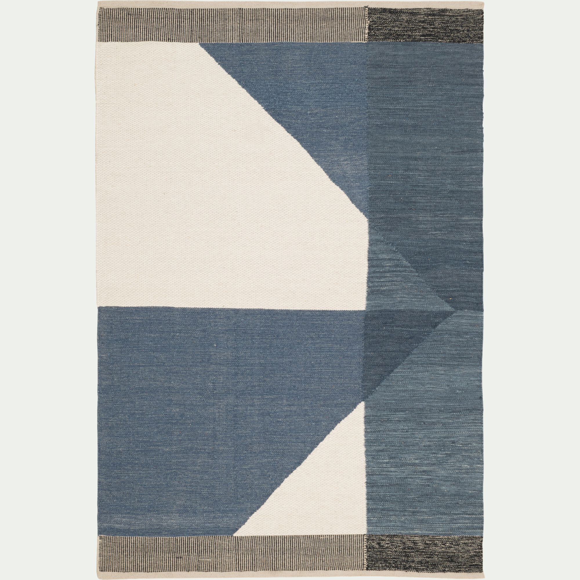 BIRMA - Tapis à motifs en coton - bleu 160x230cm