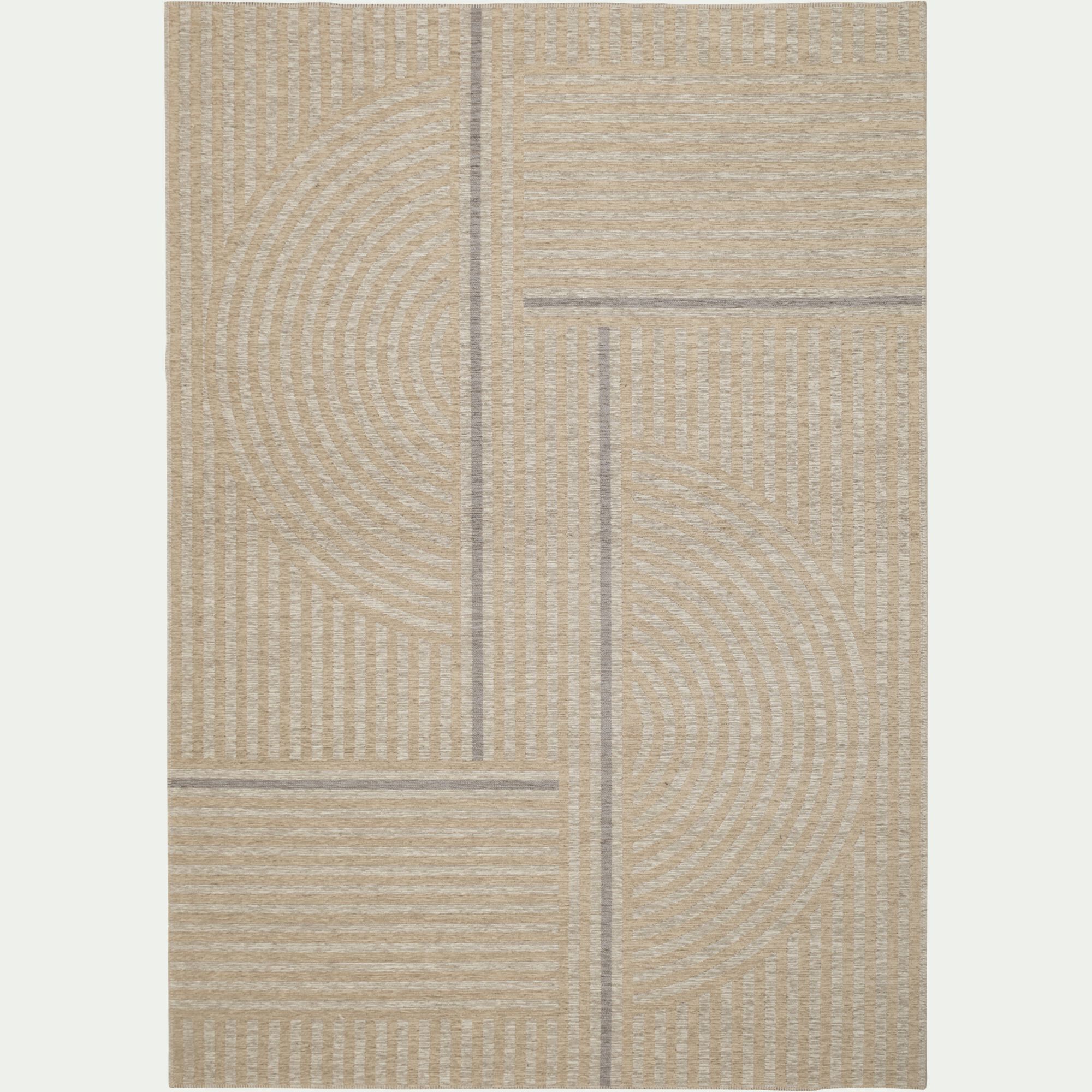 ELIPSE - Tapis à motif contemporain 120x170cm - beige