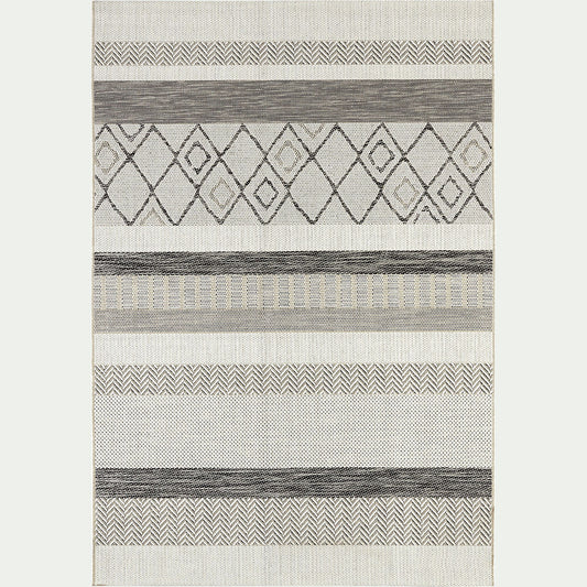 EUPHORIE - Tapis intérieur et extérieur à motifs 160x230cm - gris