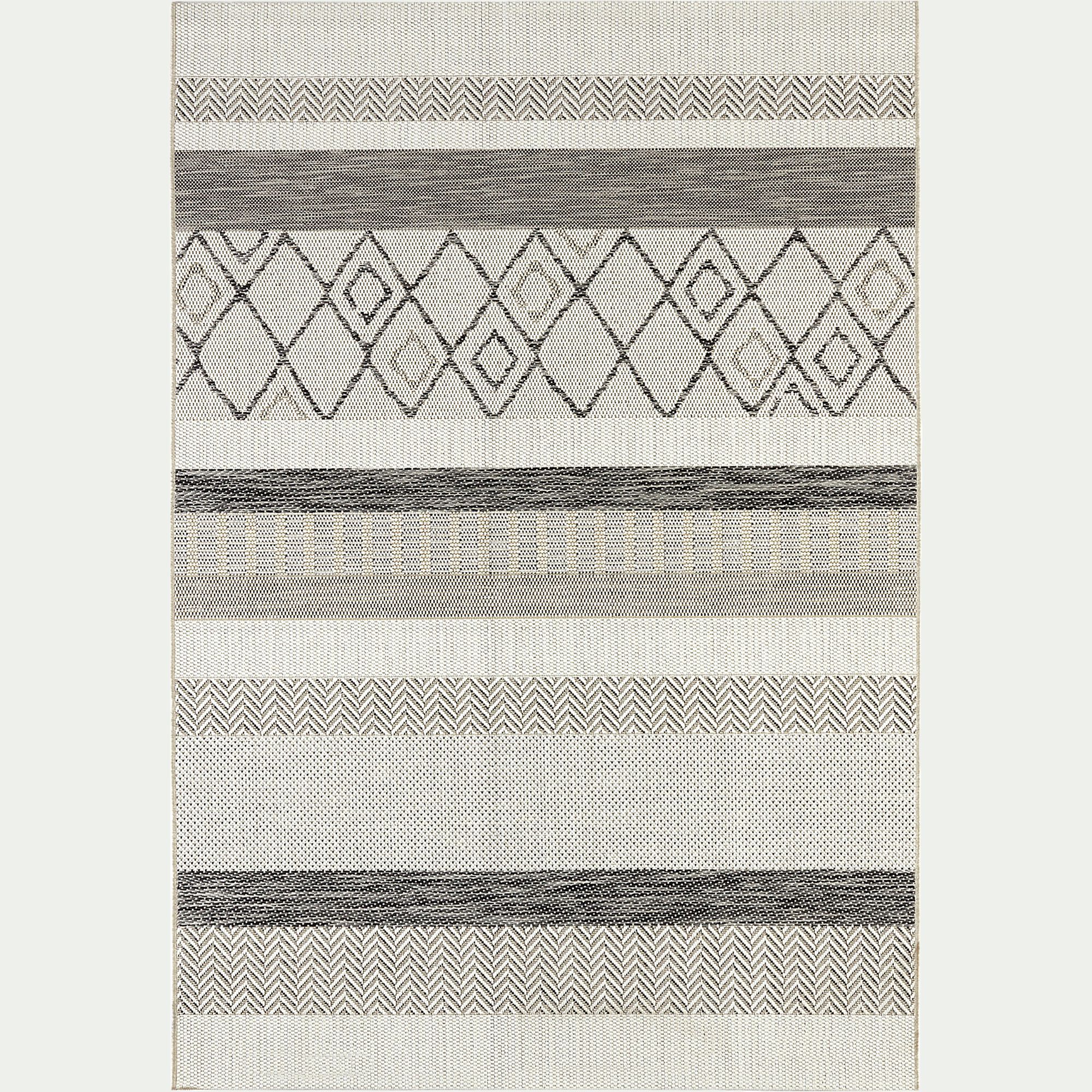 EUPHORIE - Tapis intérieur et extérieur à motifs - gris 120x170cm