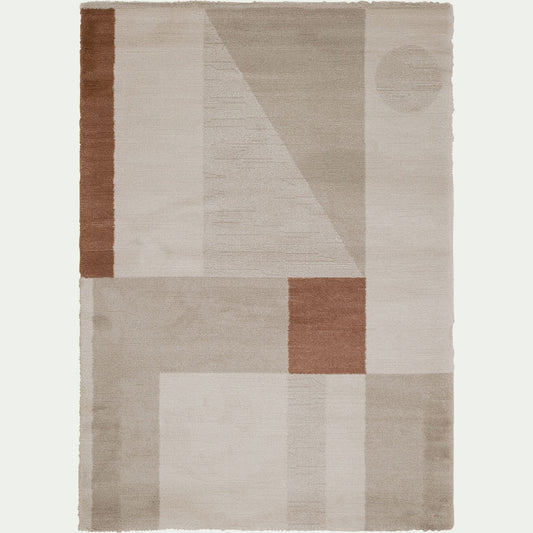 FIONA - Tapis à motifs géométriques - beige 120x170cm