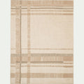 HOMERE - Tapis à motifs linéaires en tissu recyclé 160x230cm - beige