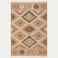 KAIS - Tapis tissé en jute et coton - beige 200x290cm