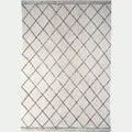 LOSANGE - Tapis inspiration berbère en coton - blanc 300x400cm