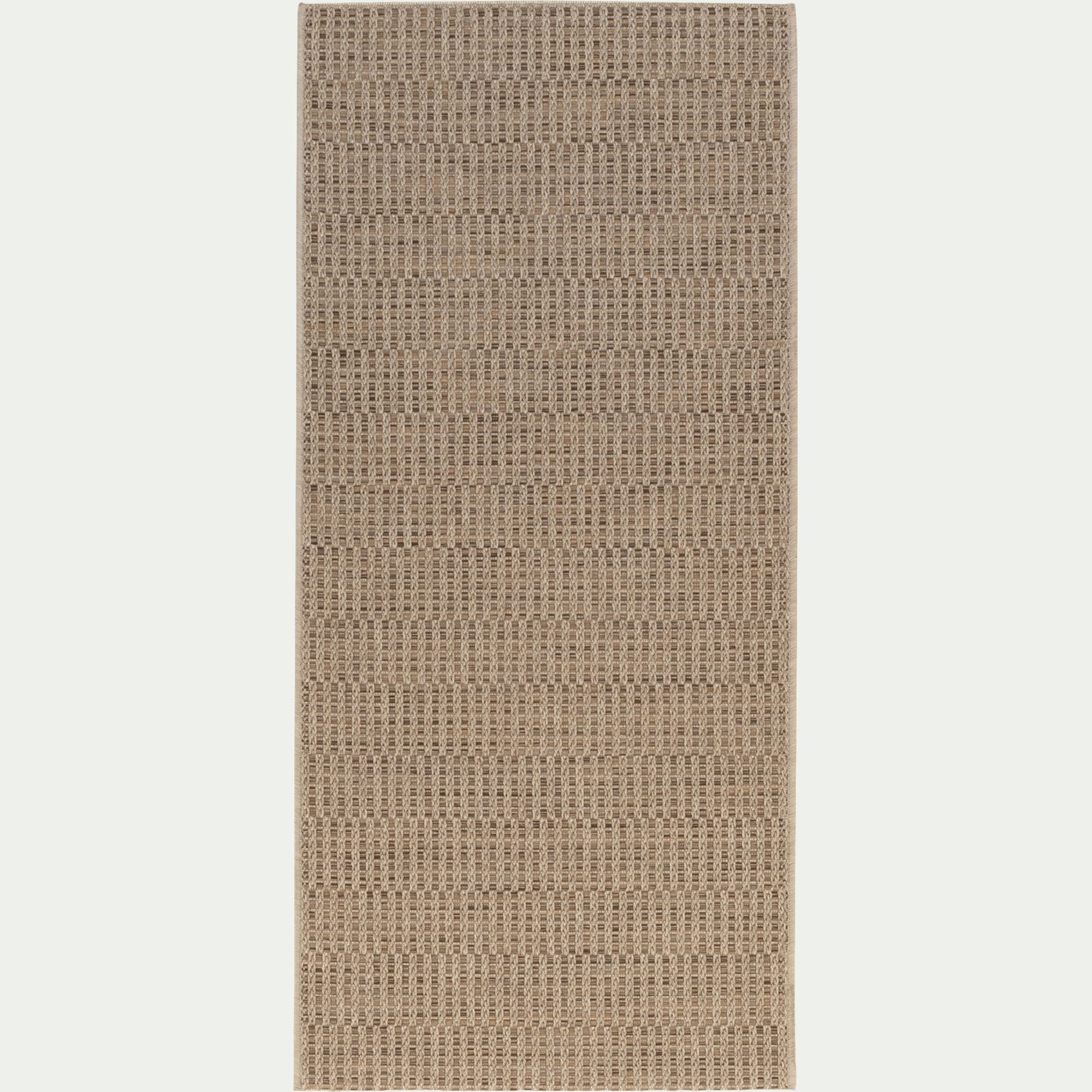 LUBERON - Tapis intérieur et extérieur aspect sisal - naturel 200x67cm