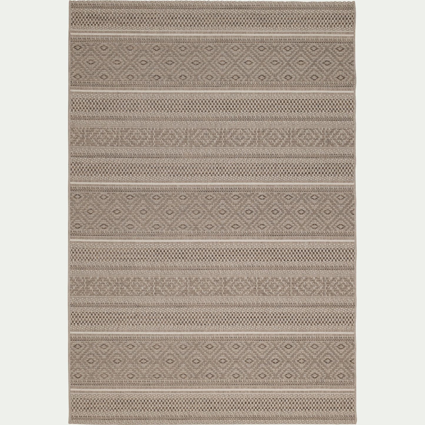 LUCIE - Tapis intérieur et extérieur à motifs - marron 120x170cm