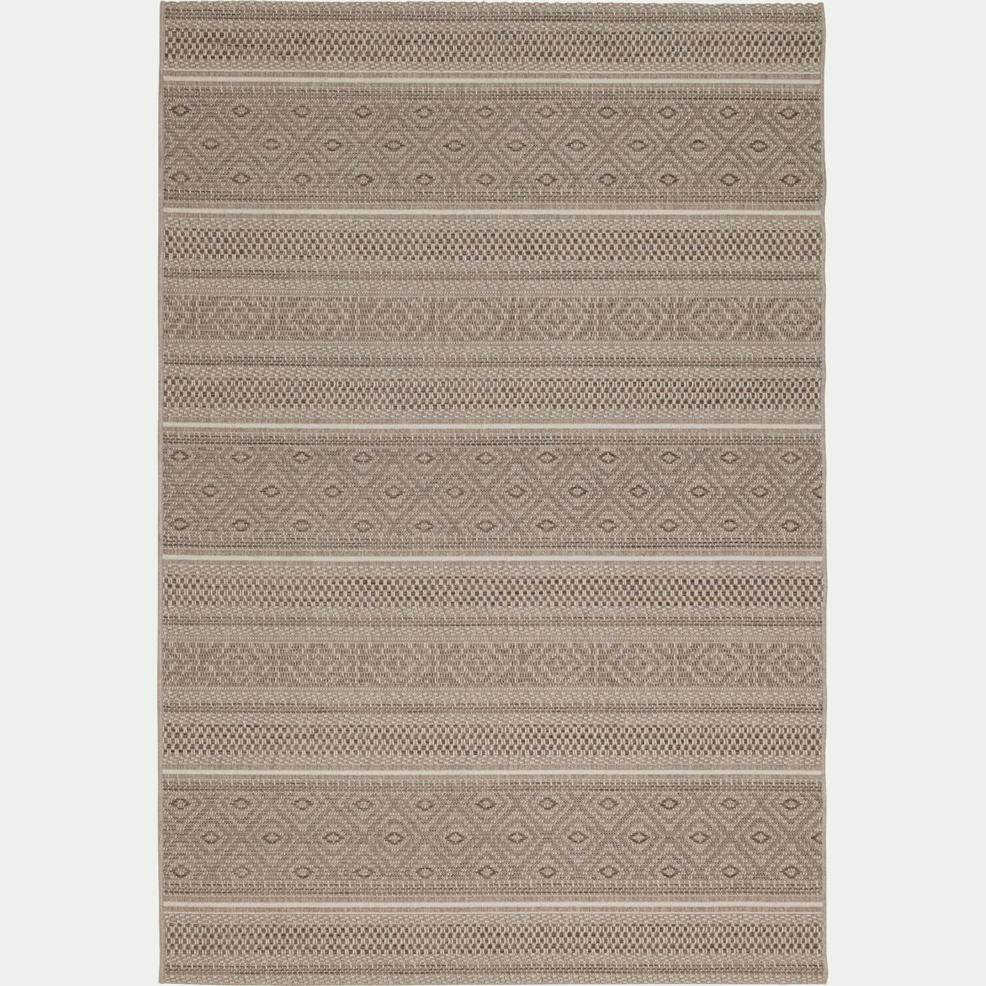 LUCIE - Tapis intérieur et extérieur à motifs - marron 120x170cm