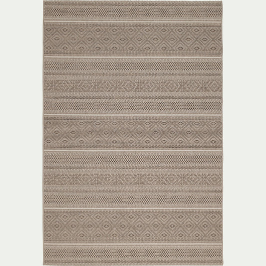 LUCIE - Tapis intérieur et extérieur à motifs - marron 120x170cm