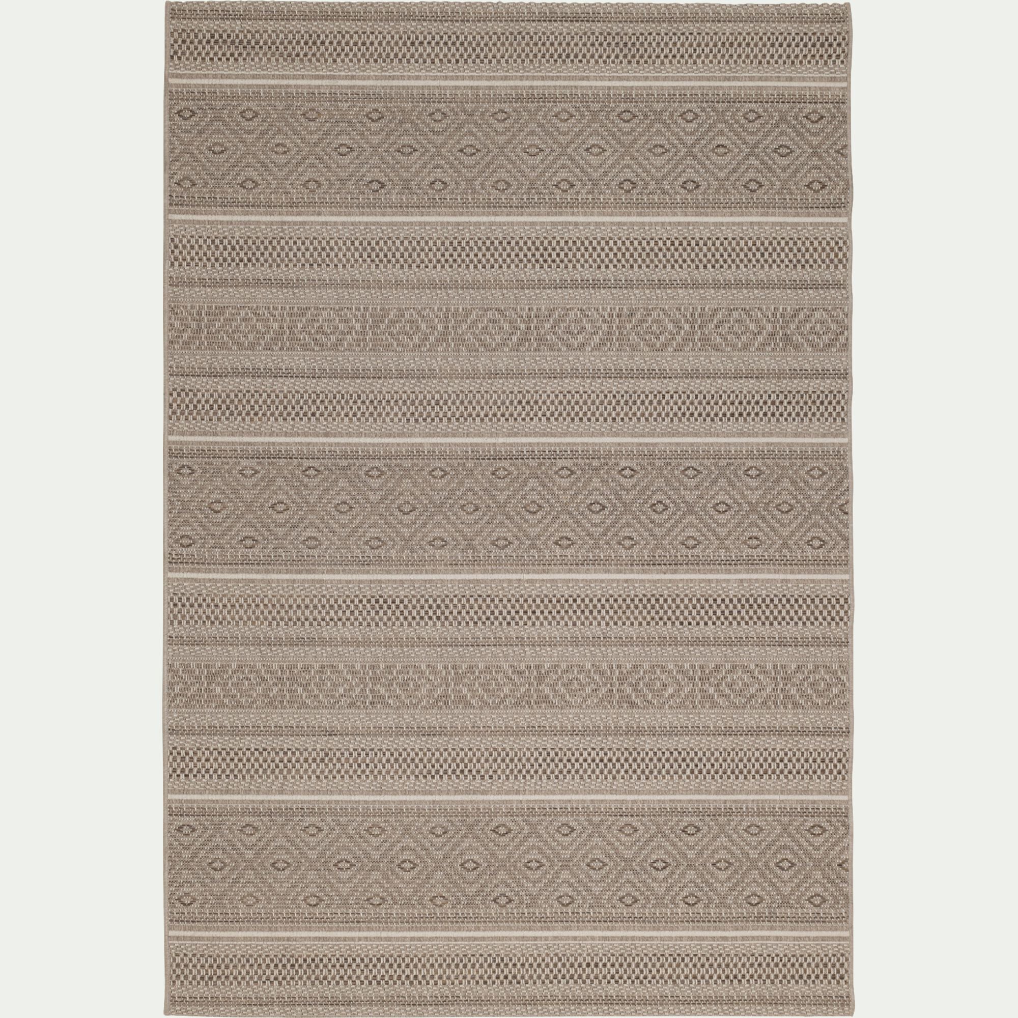LUCIE - Tapis intérieur et extérieur à motifs 200x290cm - marron