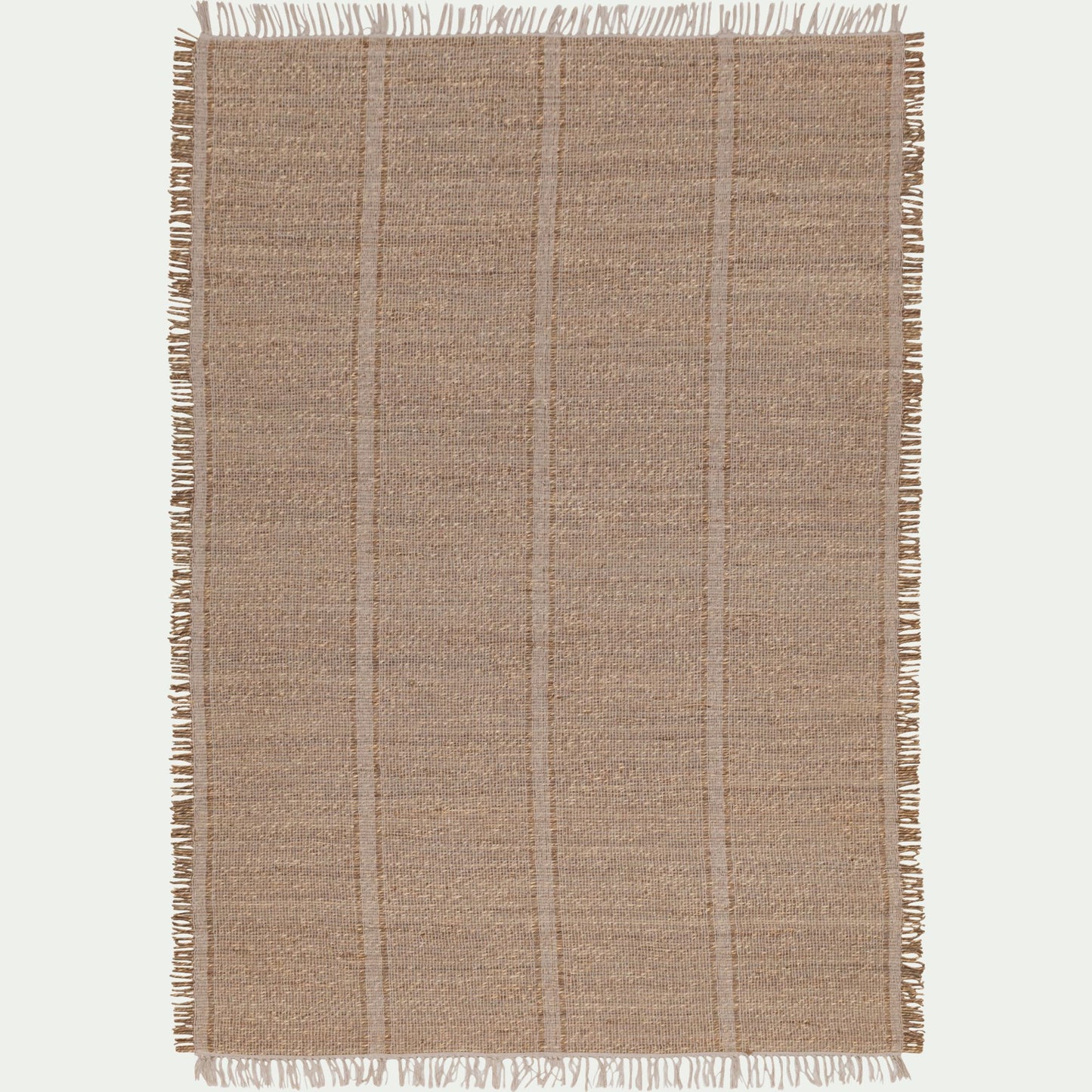 ROZO - Tapis en jonc de mer à motifs rayés 200x290cm - beige