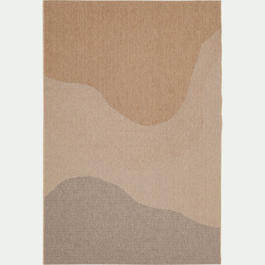 SAMA - Tapis intérieur et extérieur à motifs abstraits 200x290cm - beige