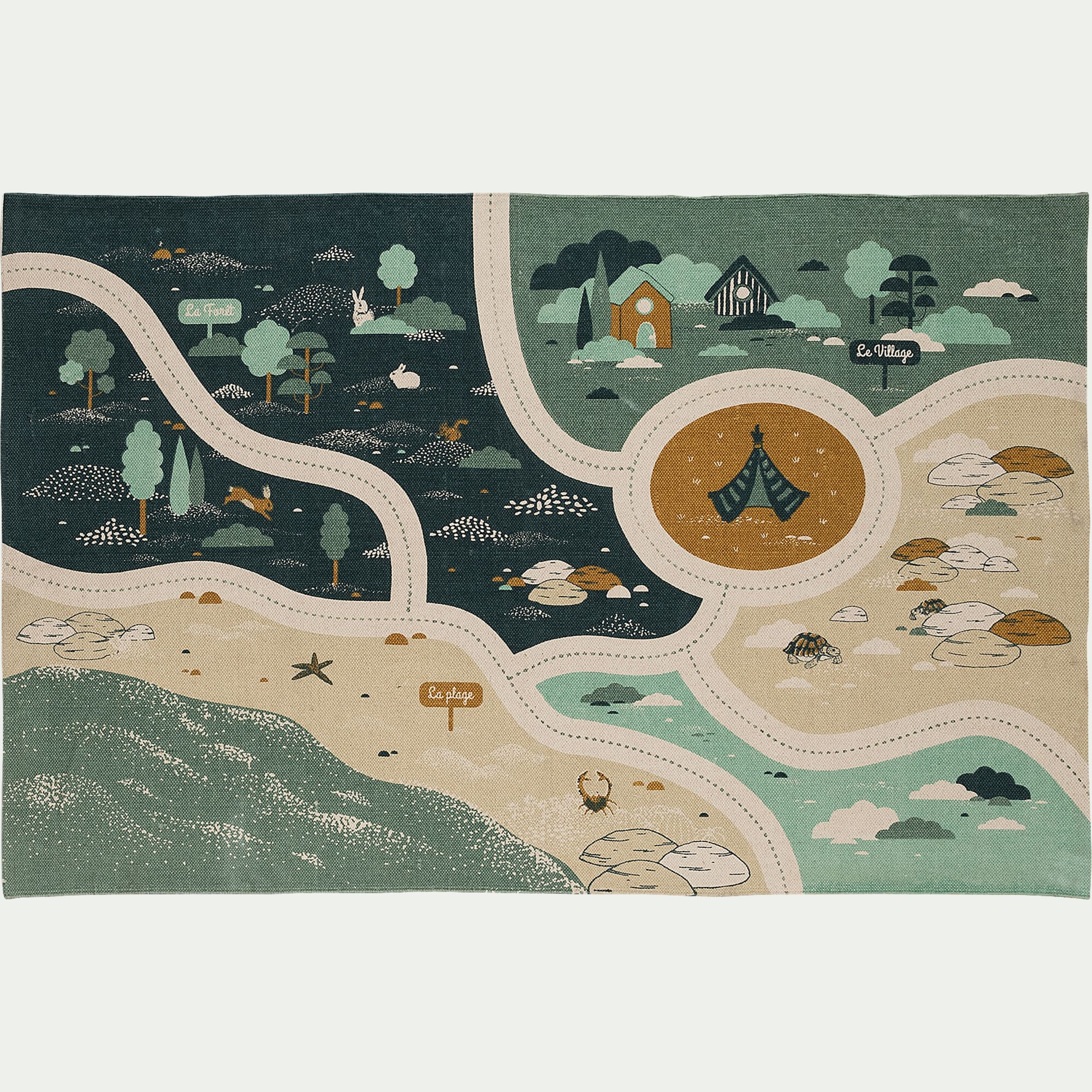 CARRO - Tapis imprimé circuit120x180cm - multicolore