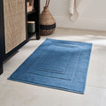 AZUR - Tapis de bain en coton - bleu figuerolles 60x110cm