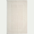 BAGNO - Tapis de bain jacquard en coton 60x100cm - blanc capelan