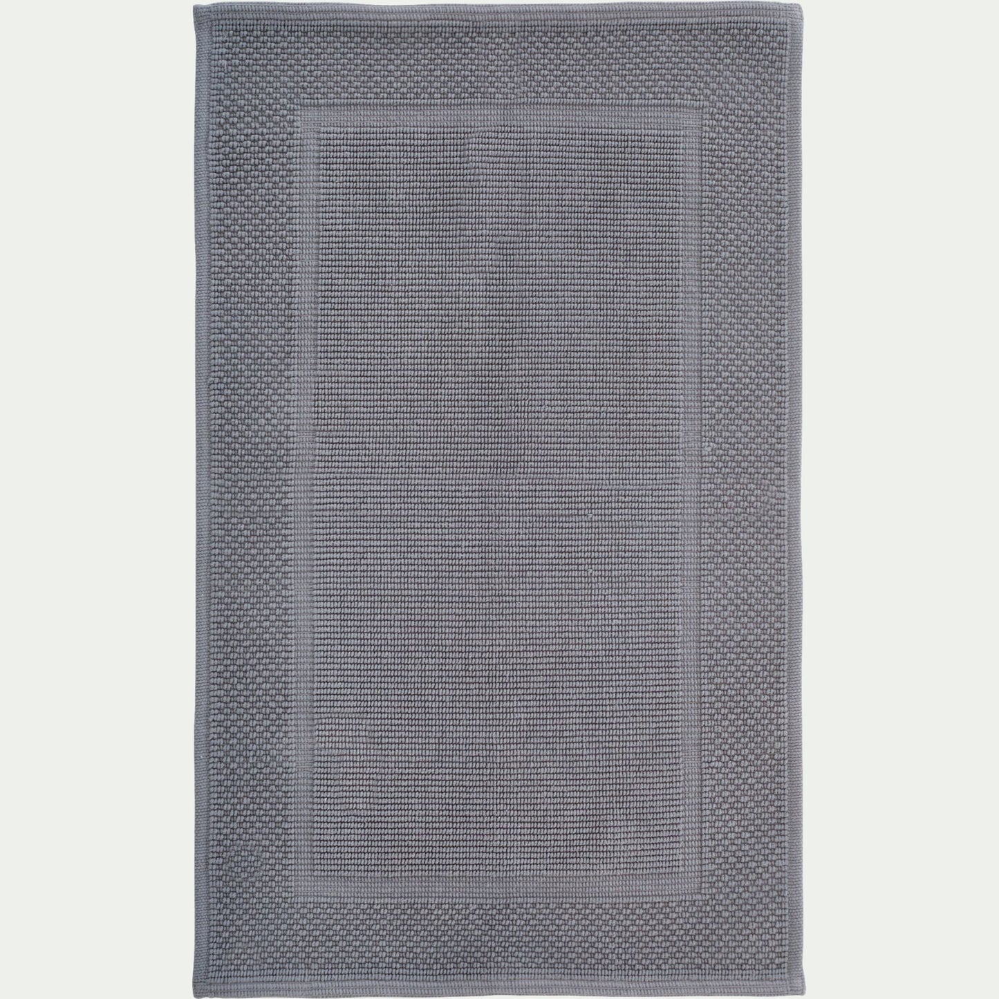 BAGNO - Tapis de bain jacquard en coton 60x100cm - gris restanque