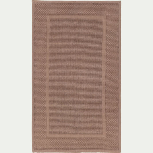 BAGNO - Tapis de bain jacquard en coton 60x100cm - rose simos