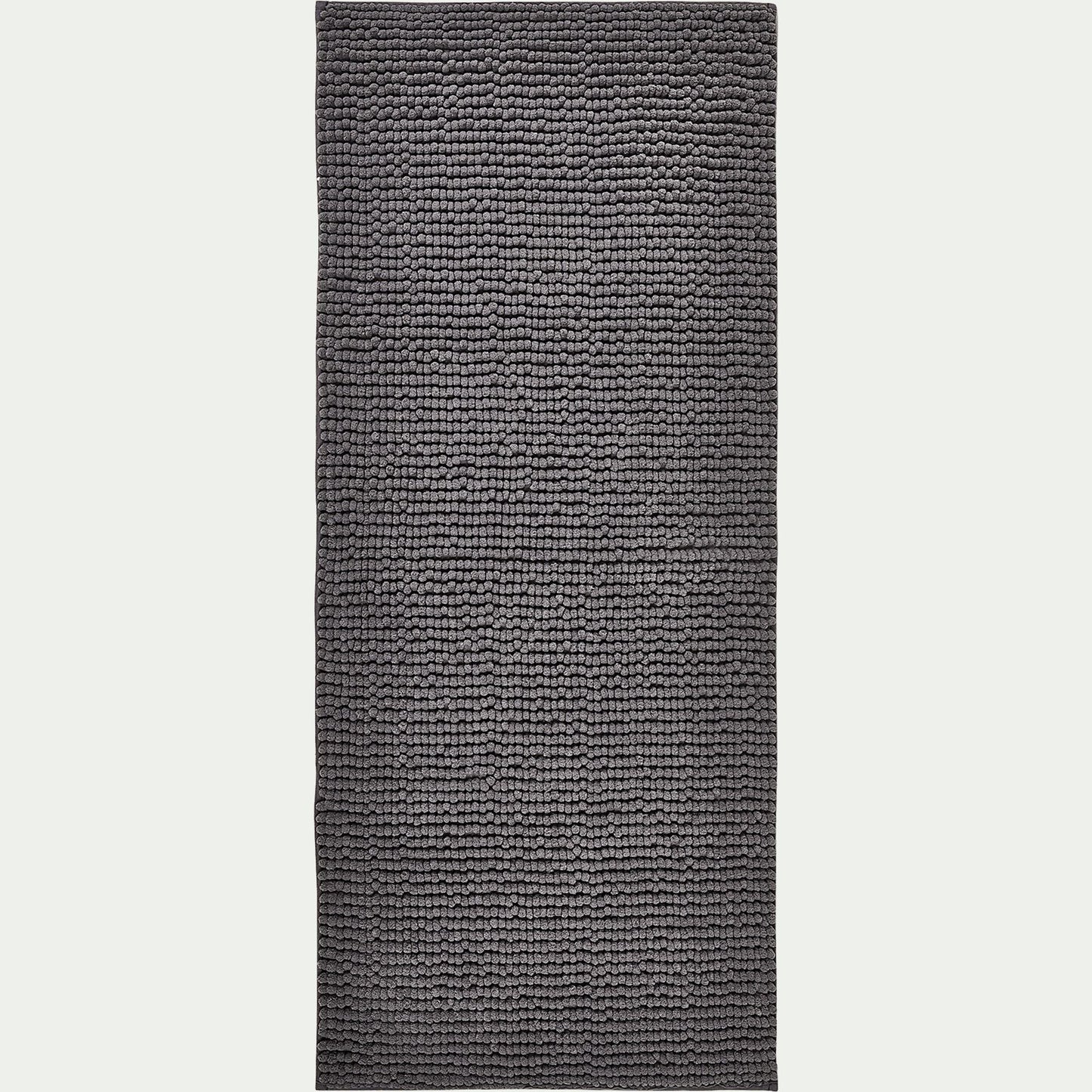 PICUS - Tapis de bain chenille en polyester - gris restanque 50x120cm