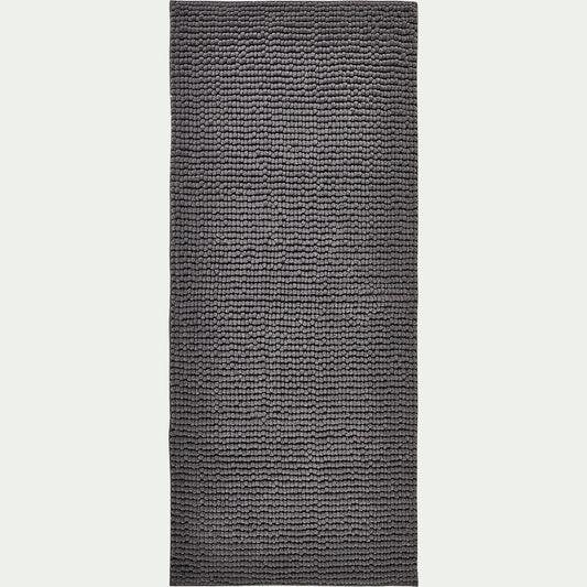 PICUS - Tapis de bain chenille en polyester - gris restanque 50x120cm