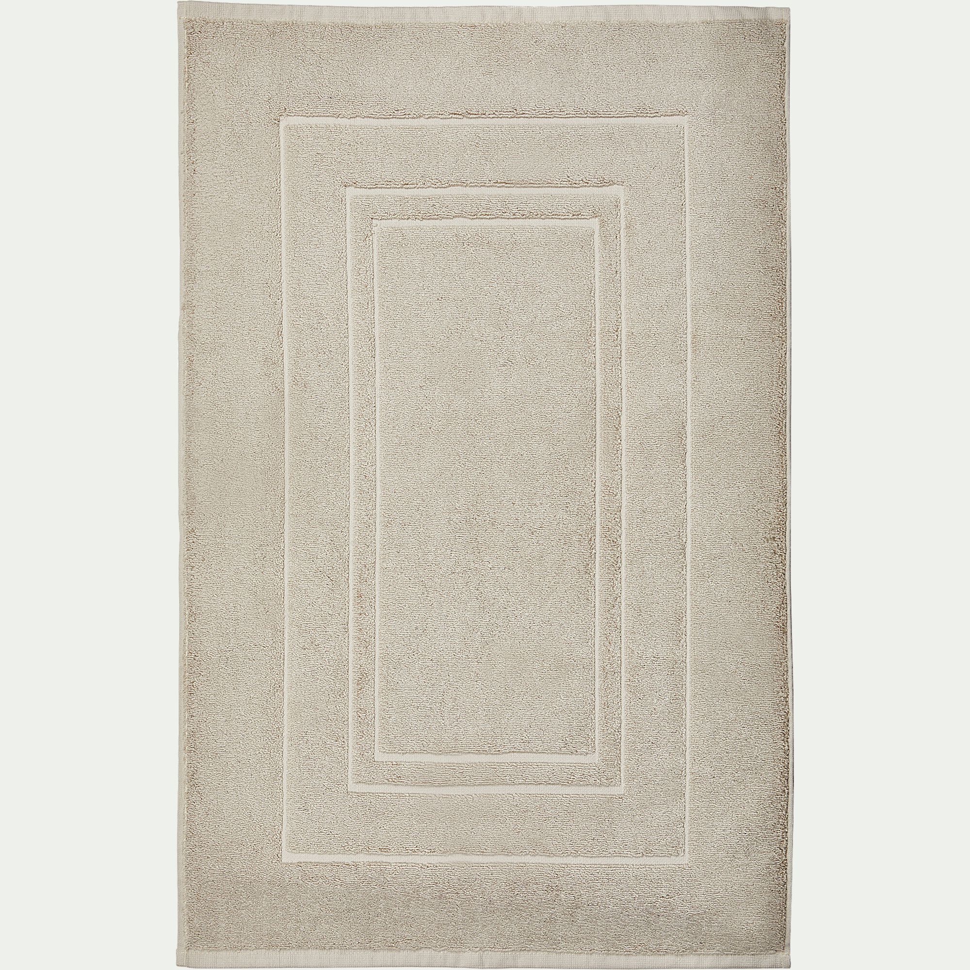 AZUR - Tapis de bain en coton - beige 50x80cm
