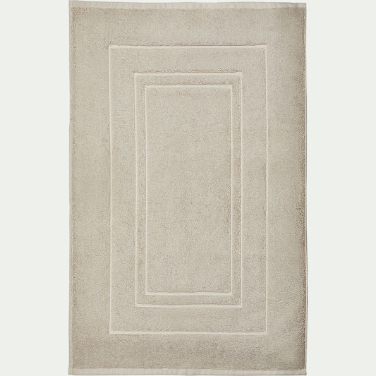 AZUR - Tapis de bain en coton - beige 50x80cm