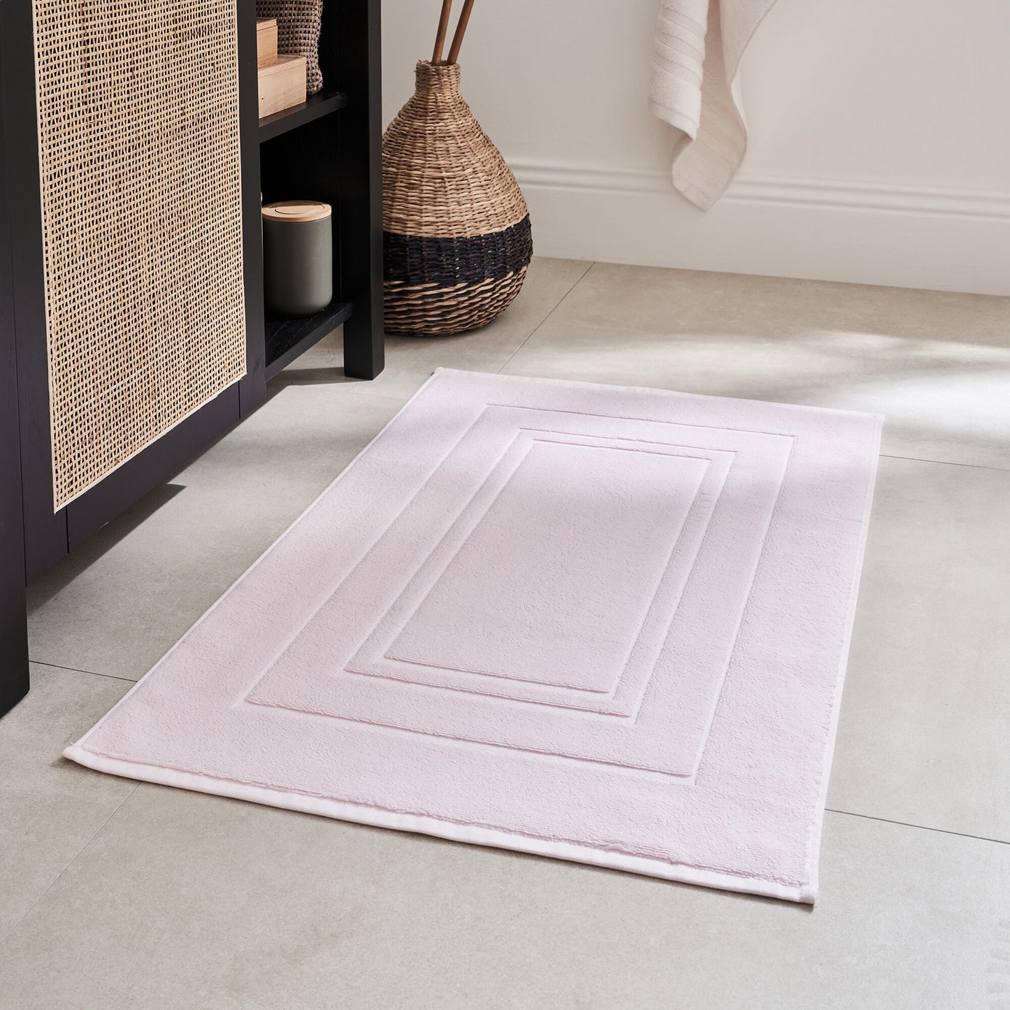 AZUR - Tapis de bain en coton - rose simos 50x80cm