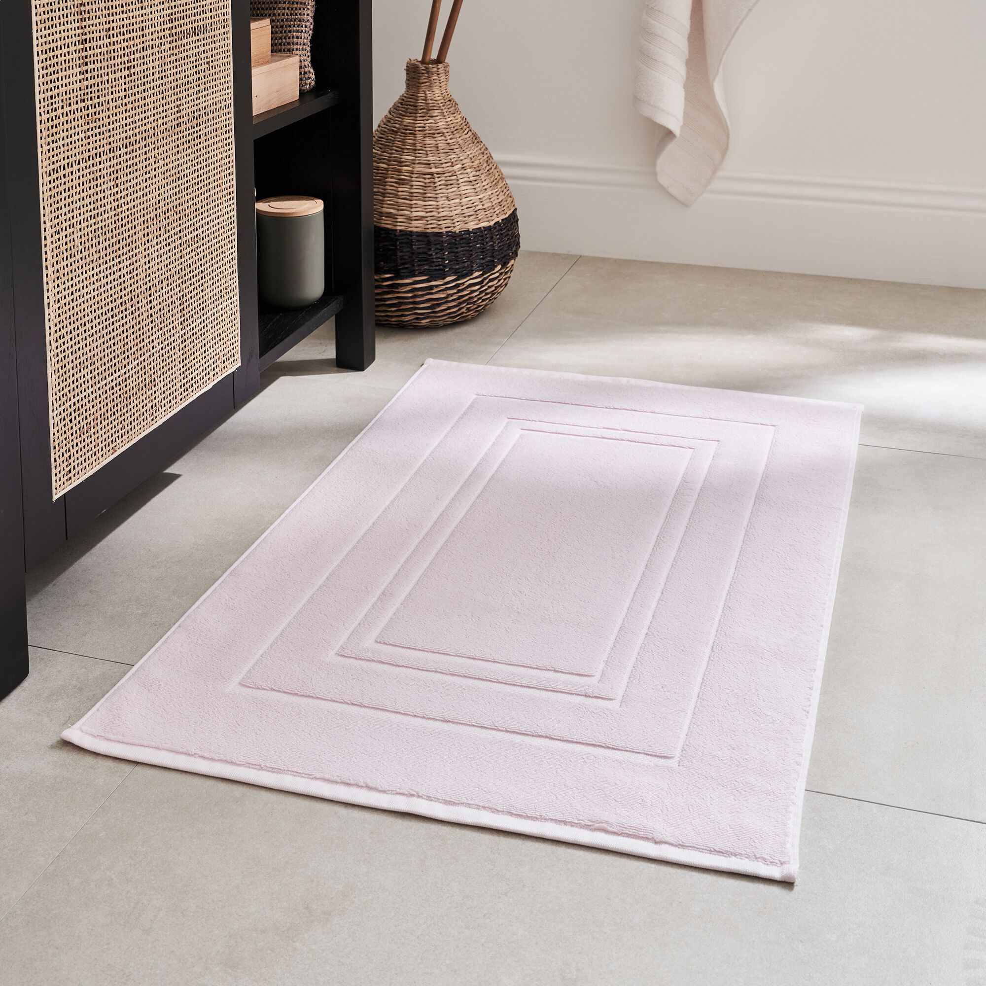 AZUR - Tapis de bain en coton - rose simos 50x80cm